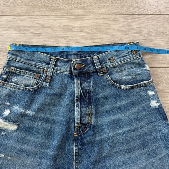 R13 Tailored Drop Bain With Rips Jeans - Picture 13 of 16